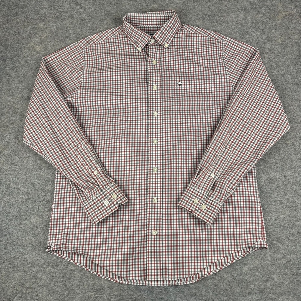 Southern Shirt Button Down Shirt Long Sleeve Check Pocket Mens Medium M